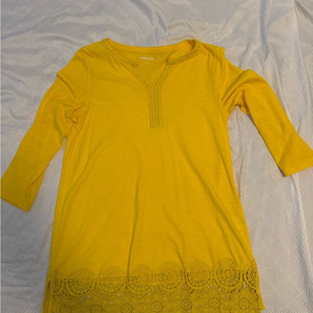 Lands' End Yellow Tunic Top / swim cover